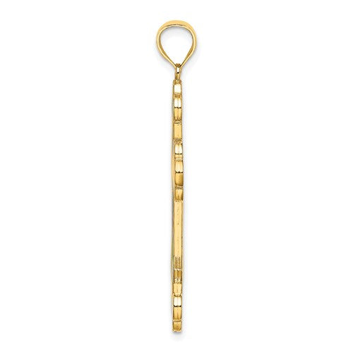Load image into Gallery viewer, 14k yellow gold enamel multi color cross pendant charm