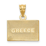 Cargar imagen en el visor de la galería, 14k Yellow Gold Enamel Greece Flag Pendant Charm
