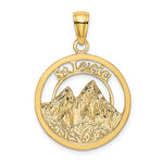 Afbeelding in Gallery-weergave laden, 14k Yellow Gold St. Lucia The Pitons Travel Pendant Charm
