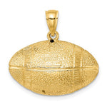 Load image into Gallery viewer, 14k Yellow Gold Football 3D Pendant Charm
