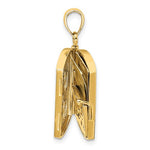 이미지를 갤러리 뷰어에 로드 , 14k Yellow Gold and Rhodium Footprints in the Sand Prayer Book 3D Pendant Charm
