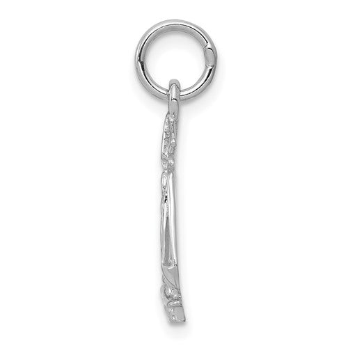 14k White Gold Justice Scales Pendant Charm
