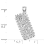 Load image into Gallery viewer, 14k White Gold Ocean City New Jersey License Plate Pendant Charm
