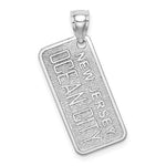 Load image into Gallery viewer, 14k White Gold Ocean City New Jersey License Plate Pendant Charm
