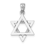 Load image into Gallery viewer, 14k White Gold Star of David Pendant Charm
