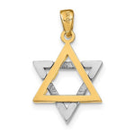 Load image into Gallery viewer, 14k Yellow White Gold Two Tone Star of David Pendant Charm
