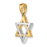 Load image into Gallery viewer, 14k Yellow White Gold Two Tone Star of David Pendant Charm
