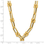 將圖片載入圖庫檢視器 14k Yellow Gold Elongated Link Ball Necklace Chain 18 inches Made to Order
