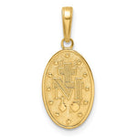 Charger l&#39;image dans la galerie, 14k Yellow Gold Enamel Blessed Virgin Mary Miraculous Medal Oval Pendant Charm
