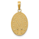 이미지를 갤러리 뷰어에 로드 , 14k Yellow Gold Blessed Virgin Mary Miraculous Medal Oval Pendant Charm
