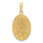 將圖片載入圖庫檢視器 14k Yellow Gold Enamel Blessed Virgin Mary Miraculous Medal Oval Pendant Charm

