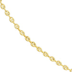 Load image into Gallery viewer, 14K Yellow Gold 3.7mm Puff Mariner Bracelet Anklet Choker Pendant Necklace Chain
