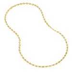 Загрузить изображение в средство просмотра галереи, 14K Yellow Gold 3.7mm Puff Mariner Bracelet Anklet Choker Pendant Necklace Chain
