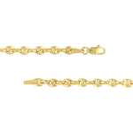 Lataa kuva Galleria-katseluun, 14K Yellow Gold 3.7mm Puff Mariner Bracelet Anklet Choker Pendant Necklace Chain

