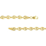 Φόρτωση εικόνας στο εργαλείο προβολής Συλλογής, 14K Yellow Gold 4.5mm Puff Mariner Bracelet Anklet Choker Pendant Necklace Chain
