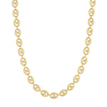 Carregar imagem no visualizador da galeria, 14K Yellow Gold 10mm Puff Mariner Bracelet Anklet Choker Pendant Necklace Chain
