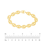 Załaduj obraz do przeglądarki galerii, 14K Yellow Gold 10mm Puff Mariner Bracelet Anklet Choker Pendant Necklace Chain
