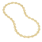 Carregar imagem no visualizador da galeria, 14K Yellow Gold 10mm Puff Mariner Bracelet Anklet Choker Pendant Necklace Chain
