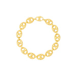 Carregar imagem no visualizador da galeria, 14K Yellow Gold 10mm Puff Mariner Bracelet Anklet Choker Pendant Necklace Chain

