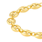 Charger l&#39;image dans la galerie, 14K Yellow Gold 10mm Puff Mariner Bracelet Anklet Choker Pendant Necklace Chain
