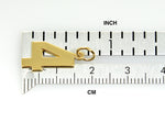 Lataa kuva Galleria-katseluun, 14k Yellow Gold Number 4 Four Pendant Charm
