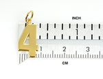 Load image into Gallery viewer, 14k Yellow Gold Number 4 Four Pendant Charm
