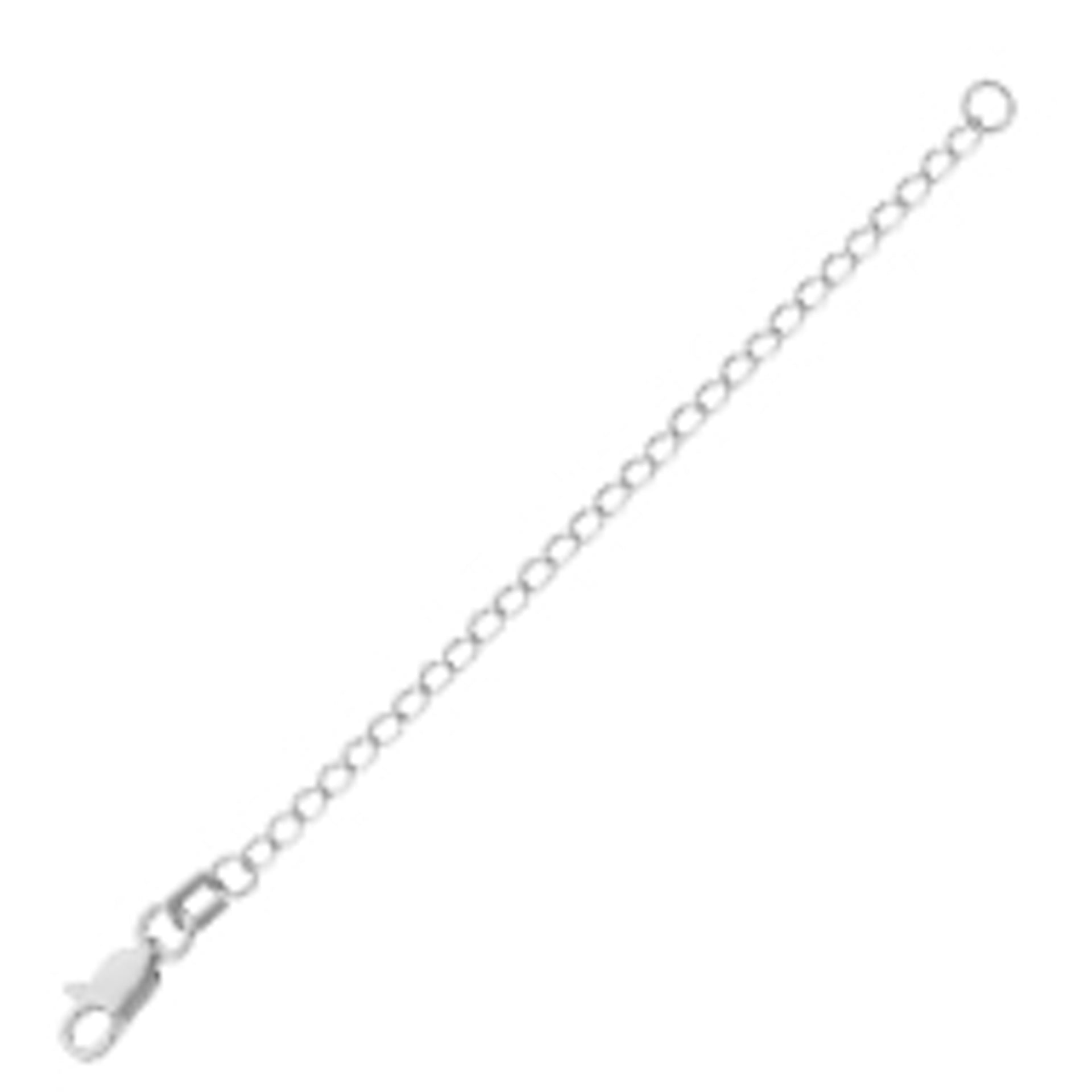 18k 14k 10k Yellow Rose White Gold or Sterling Silver 1.6mm Cable Chain Extender 3 inches