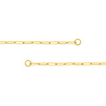 画像をギャラリービューアに読み込む, 14k Yellow Gold Paper Clip Link Split Chain with End Rings 20 inches for Necklace Anklet Bracelet for Push Clasp Lock Connector Bail Enhancer  Pendant Charm Hanger
