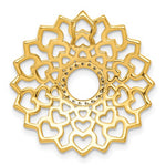 將圖片載入圖庫檢視器 14K Yellow Gold Genuine Diamond Crown Chakra Sahasrara Chain Slide Pendant Charm
