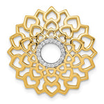 Lade das Bild in den Galerie-Viewer, 14K Yellow Gold Genuine Diamond Crown Chakra Sahasrara Chain Slide Pendant Charm
