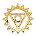 Afbeelding in Gallery-weergave laden, 14K Yellow Gold Diamond Vishuddha Throat Chakra Chain Slide Pendant Charm
