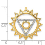Carregar imagem no visualizador da galeria, 14K Yellow Gold Diamond Vishuddha Throat Chakra Chain Slide Pendant Charm
