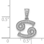 Φόρτωση εικόνας στο εργαλείο προβολής Συλλογής, 14k White Gold Genuine Diamond Cancer Zodiac Horoscope Pendant Charm
