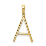 Cargar imagen en el visor de la galería, 14K Yellow White Gold Diamond Initial Letter A Uppercase Block Alphabet Pendant Charm
