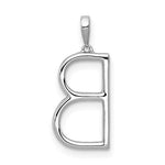 Load image into Gallery viewer, 14K Yellow White Gold Diamond Initial Letter B Uppercase Block Alphabet Pendant Charm
