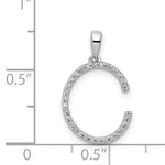 Lade das Bild in den Galerie-Viewer, 14K Yellow White Gold Diamond Initial Letter C Uppercase Block Alphabet Pendant Charm

