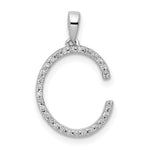 Load image into Gallery viewer, 14K Yellow White Gold Diamond Initial Letter C Uppercase Block Alphabet Pendant Charm

