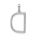 Load image into Gallery viewer, 14K Yellow White Gold Diamond Initial Letter D Uppercase Block Alphabet Pendant Charm
