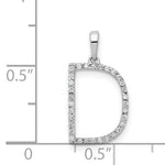 Load image into Gallery viewer, 14K Yellow White Gold Diamond Initial Letter D Uppercase Block Alphabet Pendant Charm

