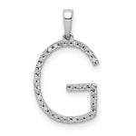 Load image into Gallery viewer, 14K Yellow White Gold Diamond Initial Letter G Uppercase Block Alphabet Pendant Charm

