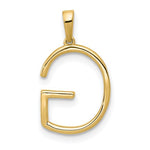 Indlæs billede til gallerivisning 14K Yellow White Gold Diamond Initial Letter G Uppercase Block Alphabet Pendant Charm
