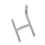 Load image into Gallery viewer, 14K Yellow White Gold Diamond Initial Letter H Uppercase Block Alphabet Pendant Charm
