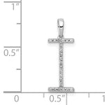 Charger l&#39;image dans la galerie, 14K Yellow White Gold Diamond Initial Letter I Uppercase Block Alphabet Pendant Charm
