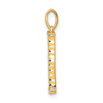 Carregar imagem no visualizador da galeria, 14K Yellow White Gold Diamond Initial Letter I Uppercase Block Alphabet Pendant Charm
