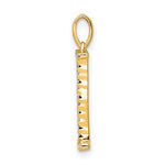 Charger l&#39;image dans la galerie, 14K Yellow White Gold Diamond Initial Letter I Uppercase Block Alphabet Pendant Charm
