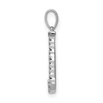 將圖片載入圖庫檢視器 14K Yellow White Gold Diamond Initial Letter J Uppercase Block Alphabet Pendant Charm
