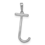 Load image into Gallery viewer, 14K Yellow White Gold Diamond Initial Letter J Uppercase Block Alphabet Pendant Charm
