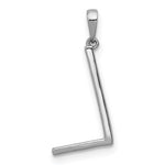 Charger l&#39;image dans la galerie, 14K Yellow White Gold Diamond Initial Letter L Uppercase Block Alphabet Pendant Charm
