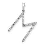 Afbeelding in Gallery-weergave laden, 14K Yellow White Gold Diamond Initial Letter M Uppercase Block Alphabet Pendant Charm
