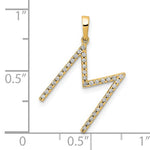 Carregar imagem no visualizador da galeria, 14K Yellow White Gold Diamond Initial Letter M Uppercase Block Alphabet Pendant Charm
